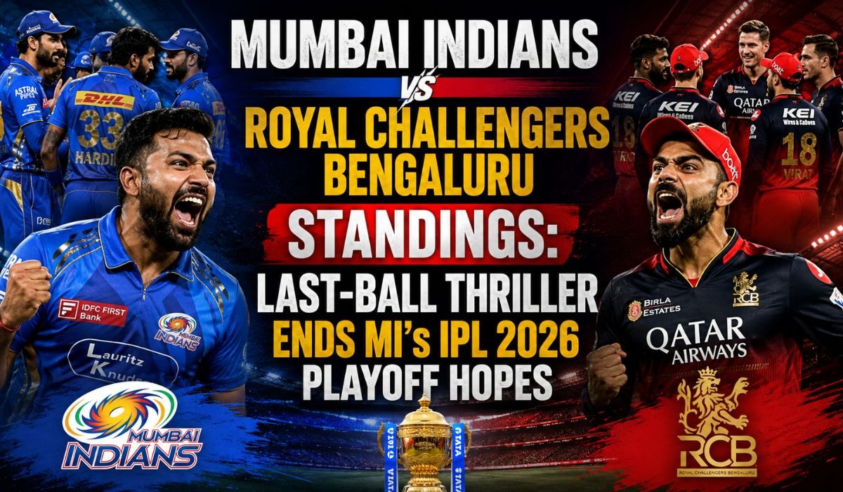 Mumbai Indians vs Royal Challengers Bengaluru Standings